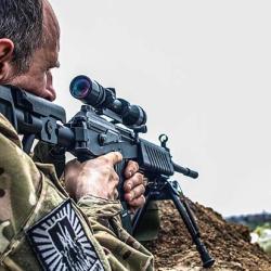 A Ukrainian soldier near the front lines in the Donbas region in 2015