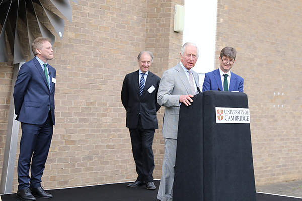 His Majesty The King at the groundbreaking for the New Whittle Laboratory.