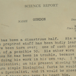 Gurdon's school report