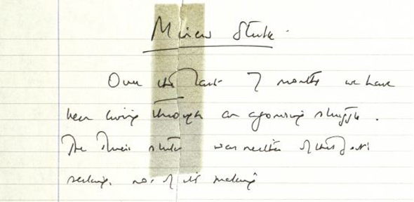 The Speech That Never Was Thatcher Papers For 1984 Open To The Public University Of Cambridge