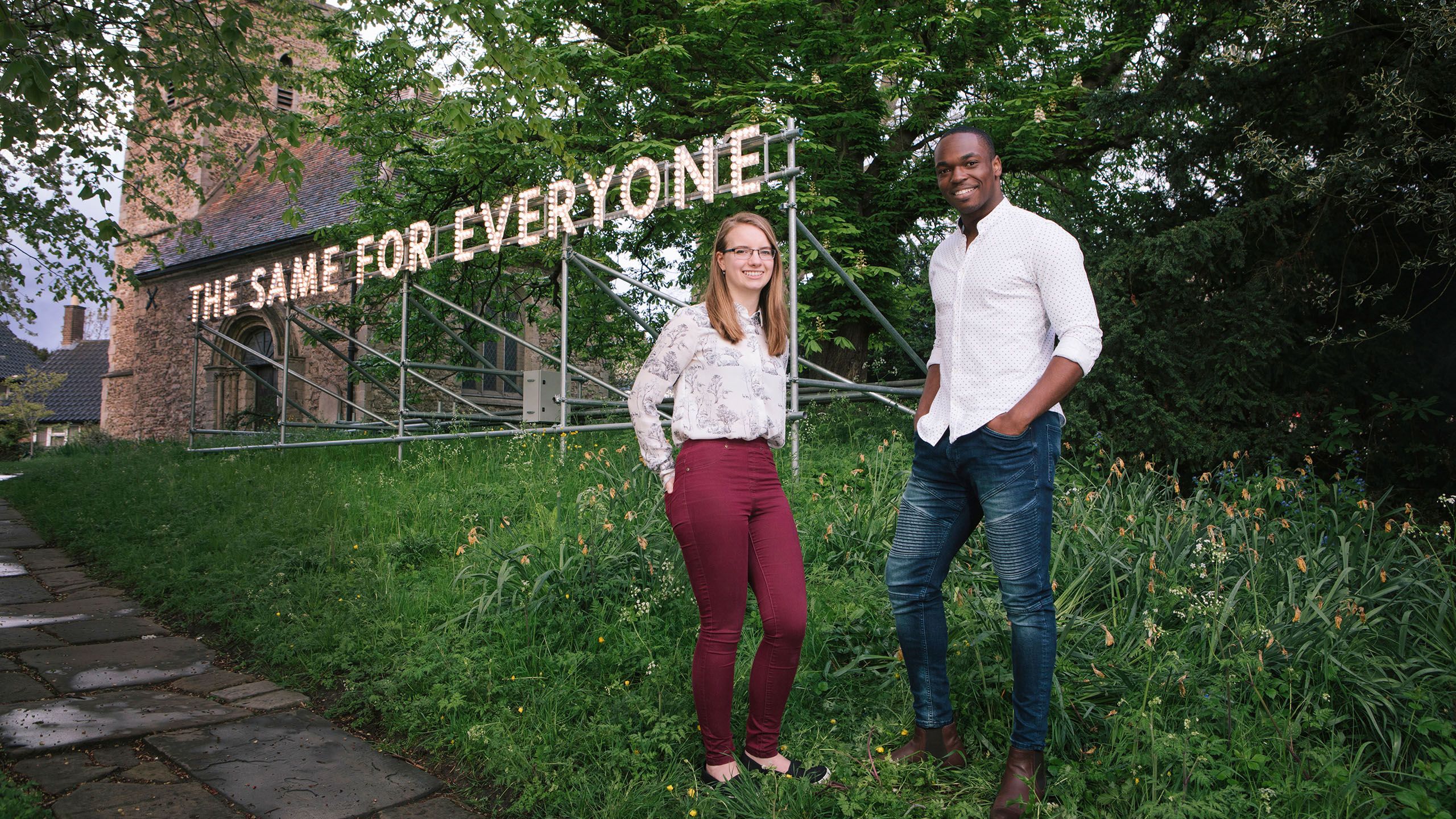 Students outside Kettle’s Yard