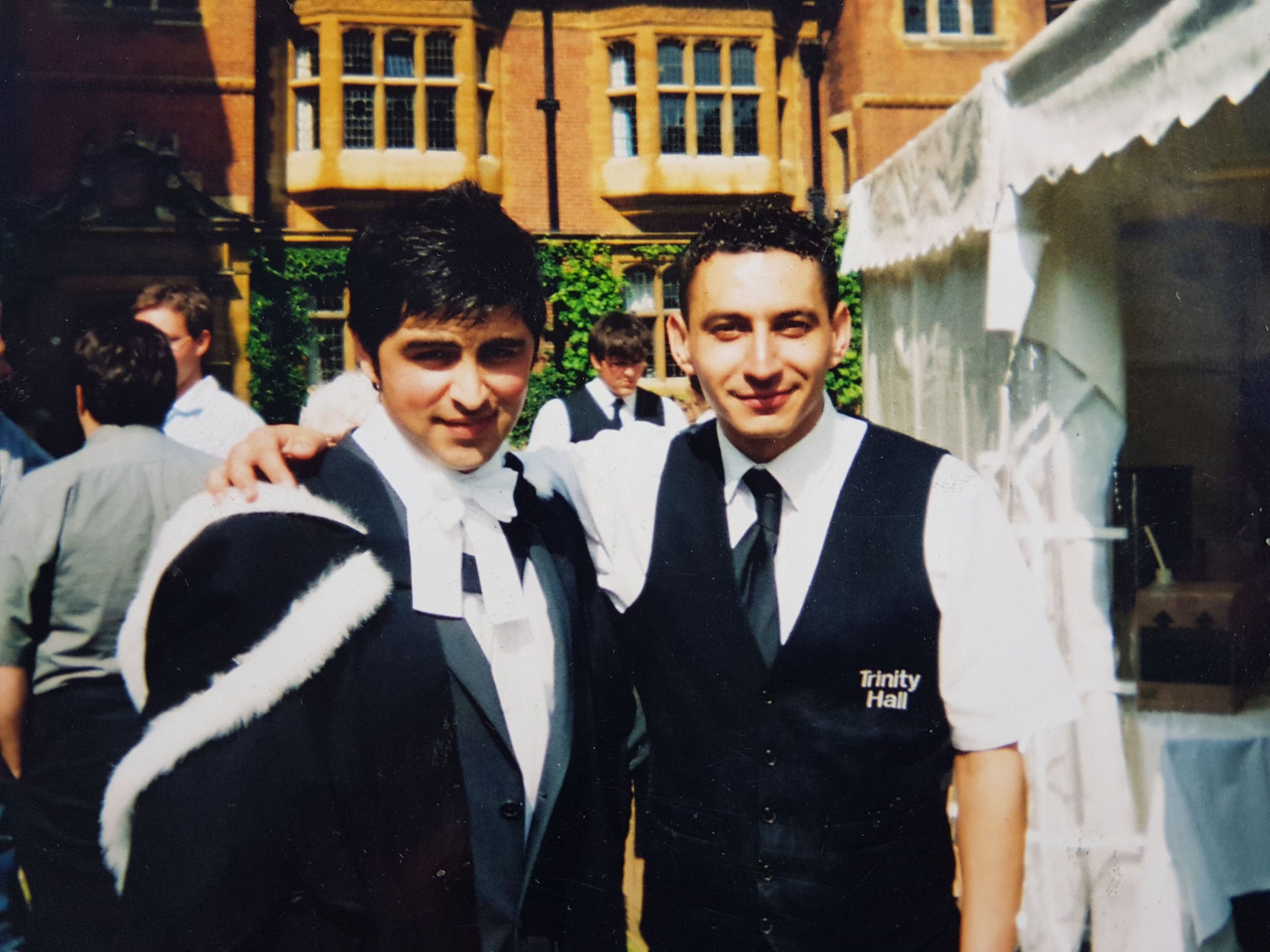 Waheed on graduation day at Trinity Hall, Cambridge.    