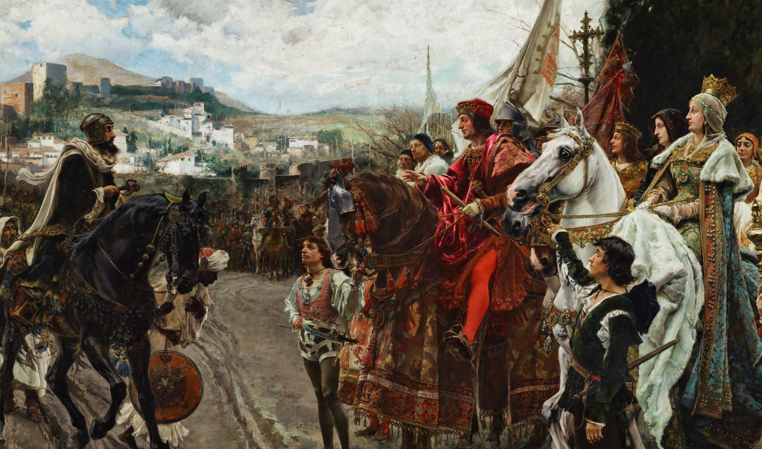 Francisco Pradilla Ortiz, La Rendición de Granada (oil on canvas, 1882).