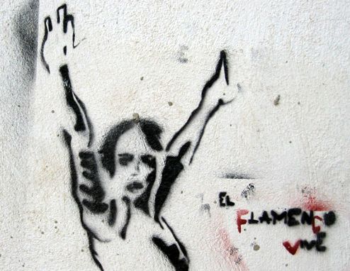 Flamenco graffiti in Granada. Courtesy of Diodoro under a Creative Commons license.
