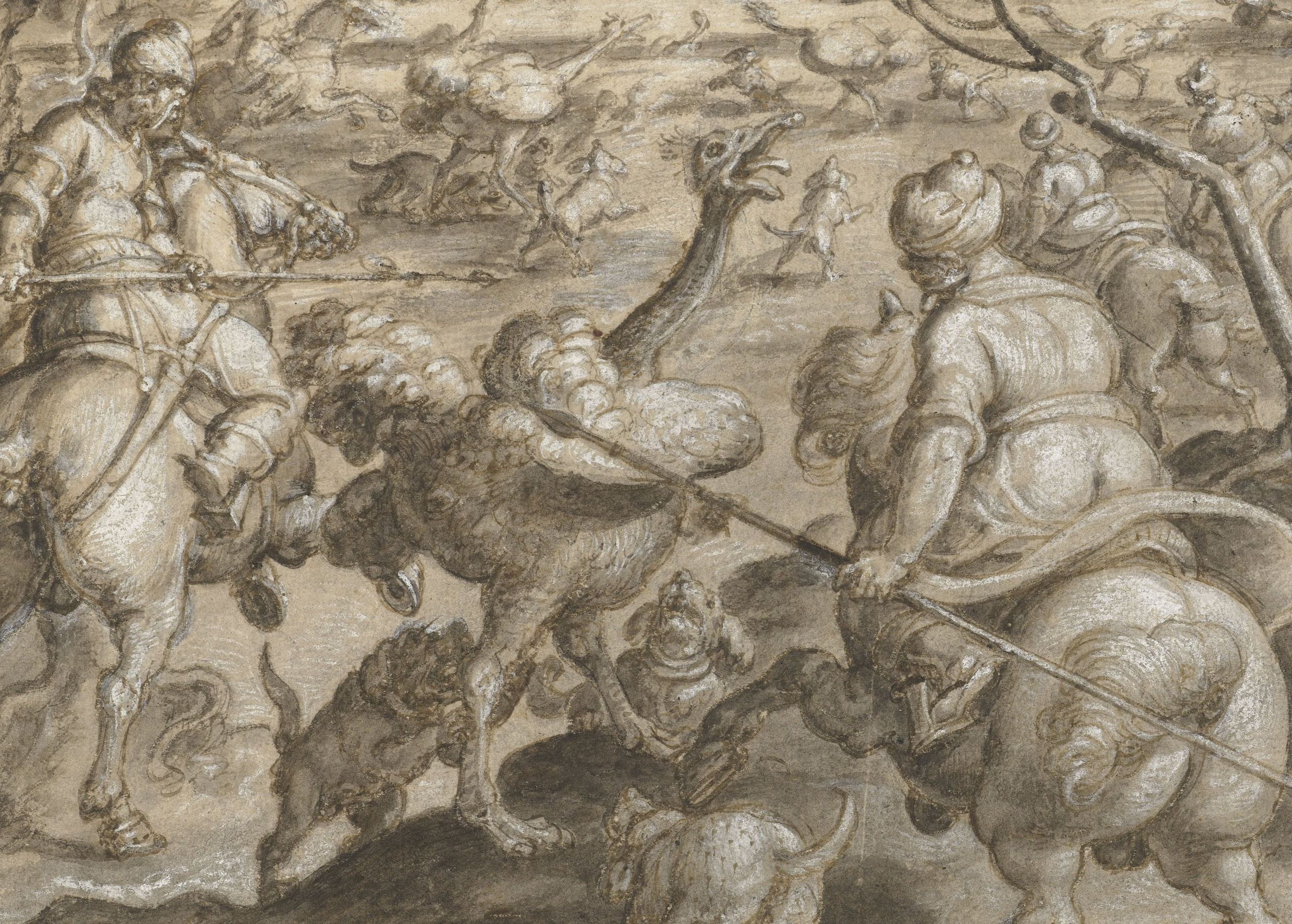 Ostrich Hunt in Barbary by Jan van der Straet, c. 1578. The Rijksmuseum, Amsterdam.