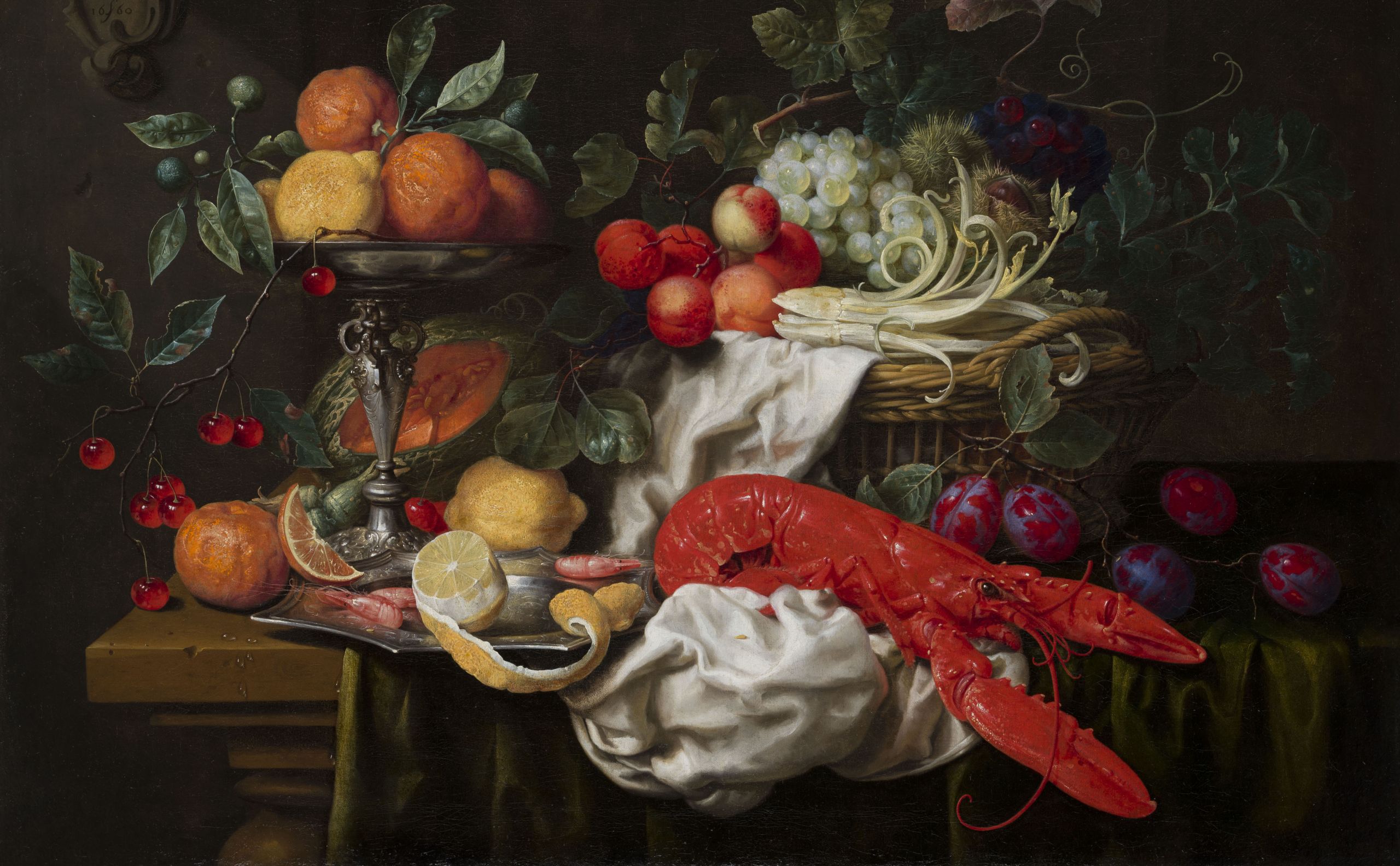 Joris van Son, Still life with a lobster, 1660. Fitzwilliam Museum, Cambridge