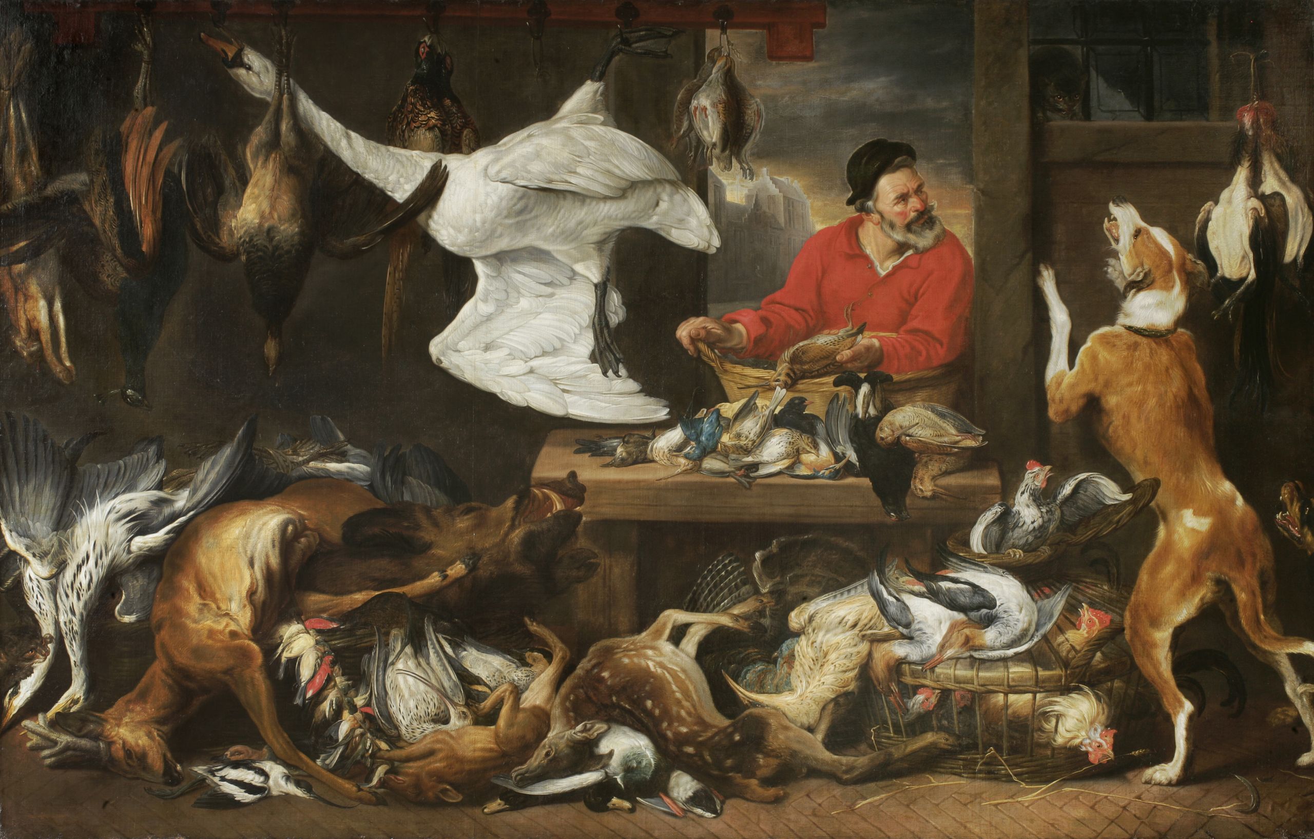 Studio copy after Frans Snyders, The fowl market, after 1621. Fitzwilliam Museum, Cambridge