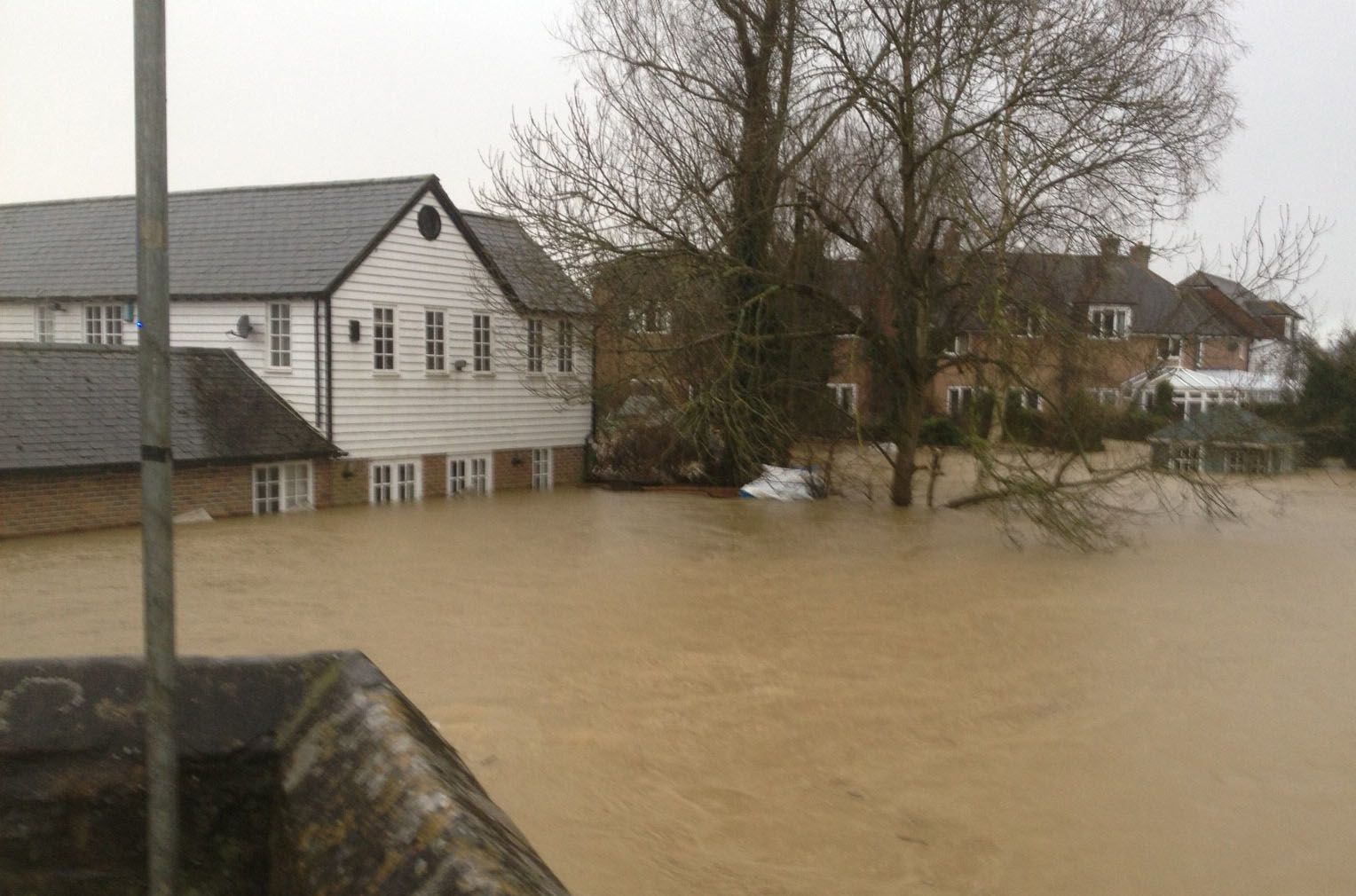 Yalding in Kent (UK) during the floods of 2013/2014. © Tim Chapman