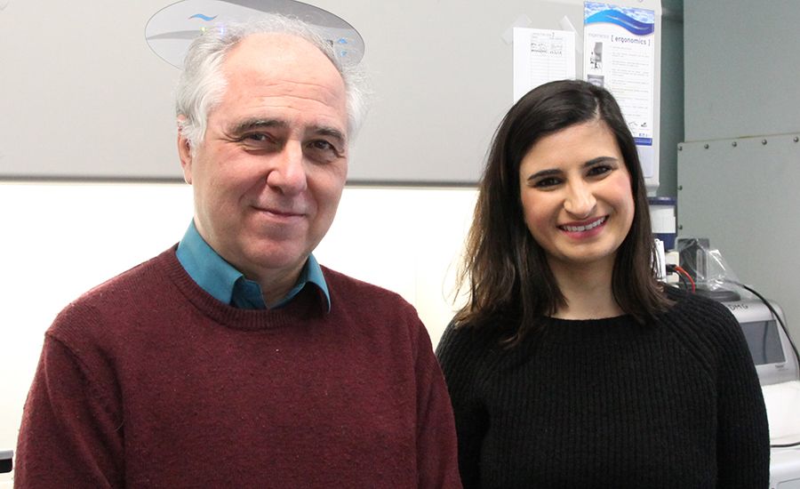 Professor Alfonso Martinez-Arias and Dr Naomi Moris, who led the research, in the Department of Genetics at Cambridge 