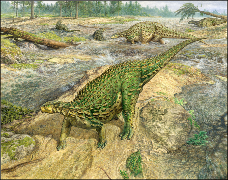 Scelidosaurus: illustration by John Sibbick.