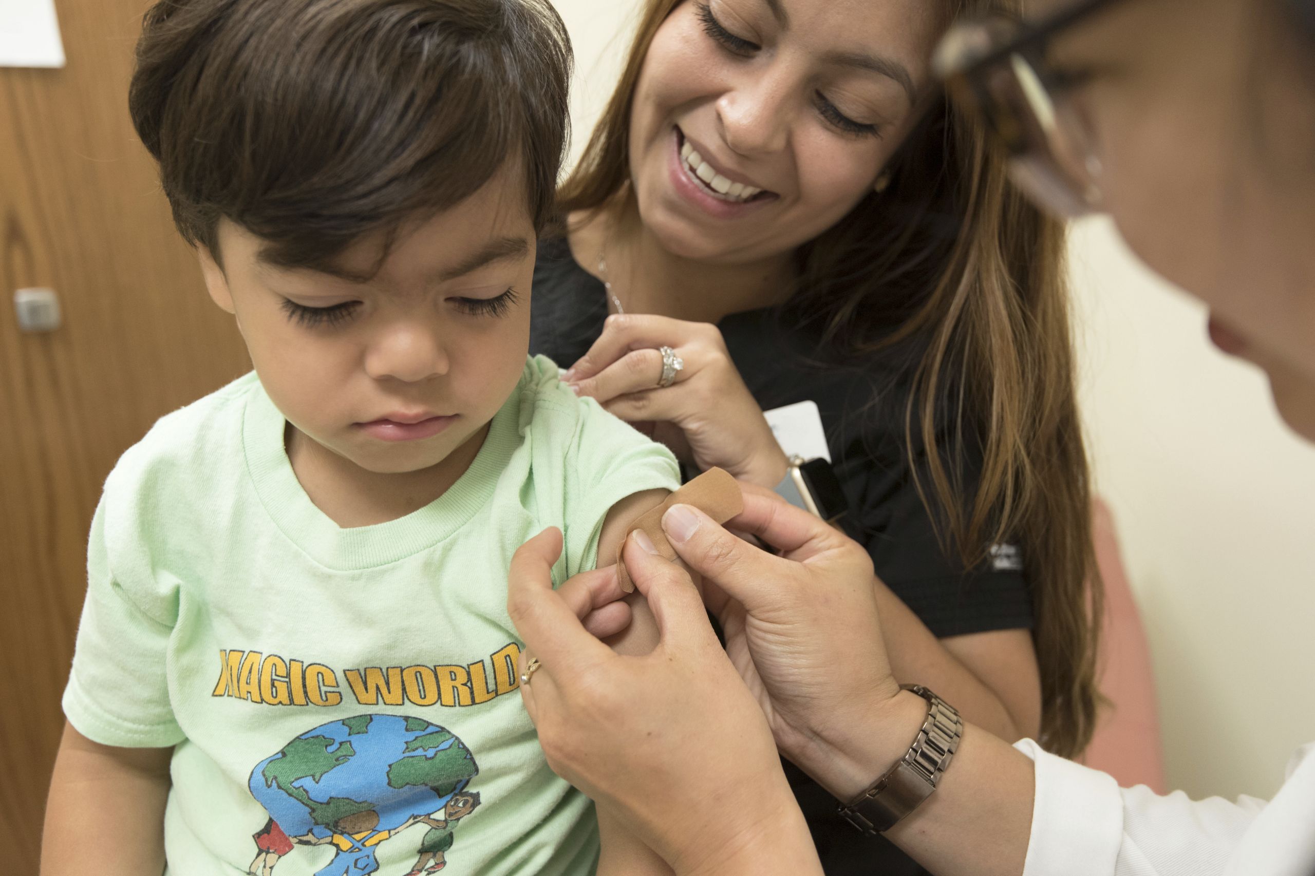 Child being vaccinated