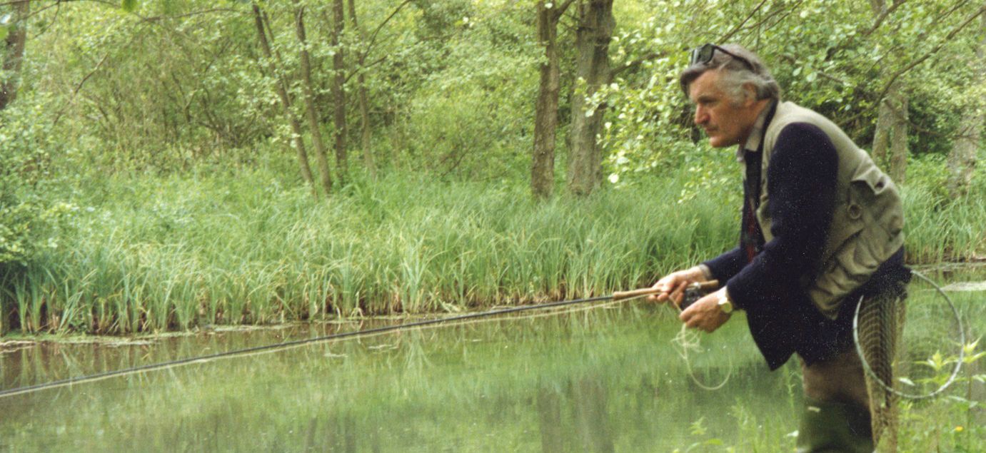 Ted Hughes fishing. Image courtesy of Dermot Wilson