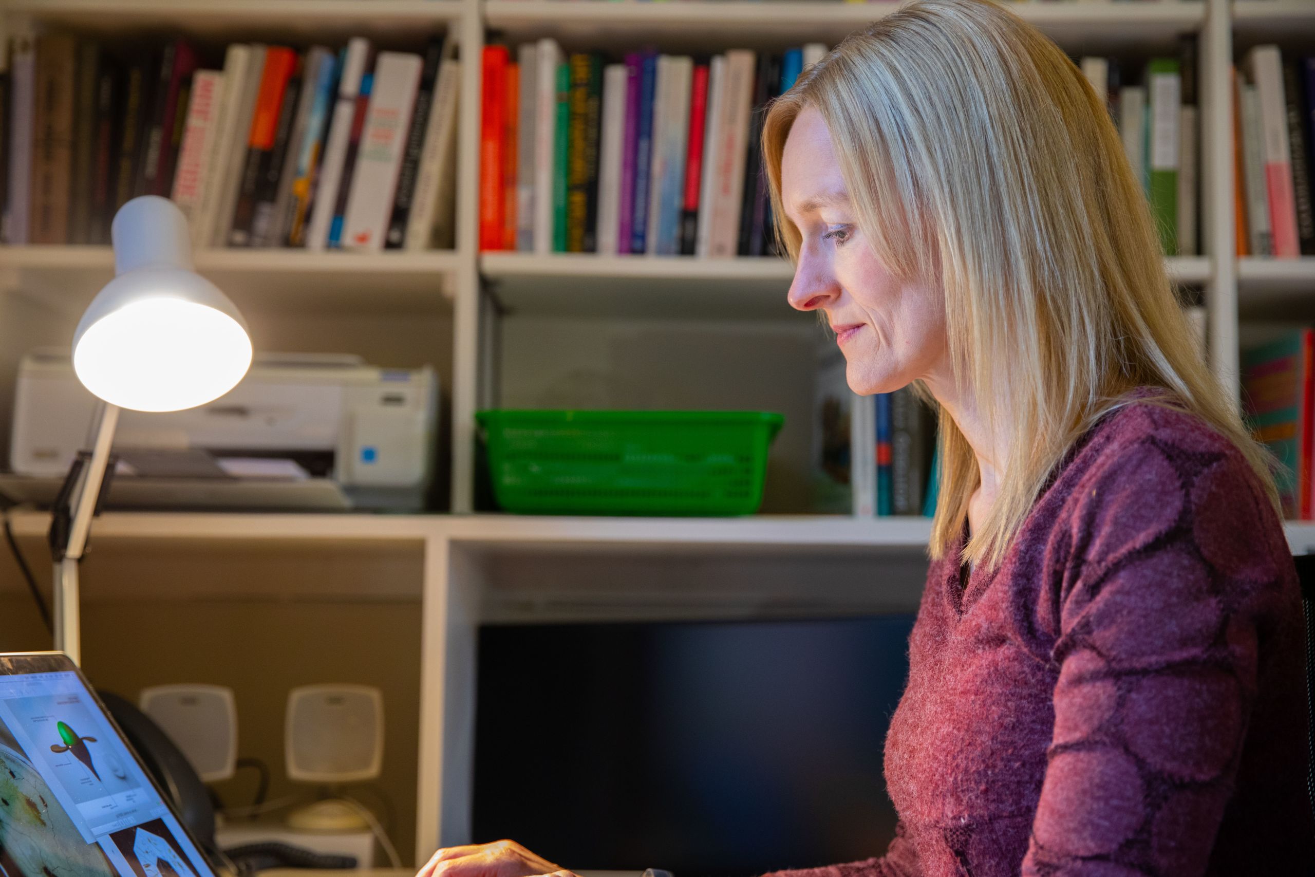 Woman working at laptop