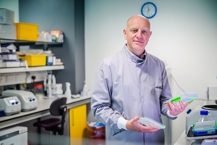 Stephen Baker in laboratory