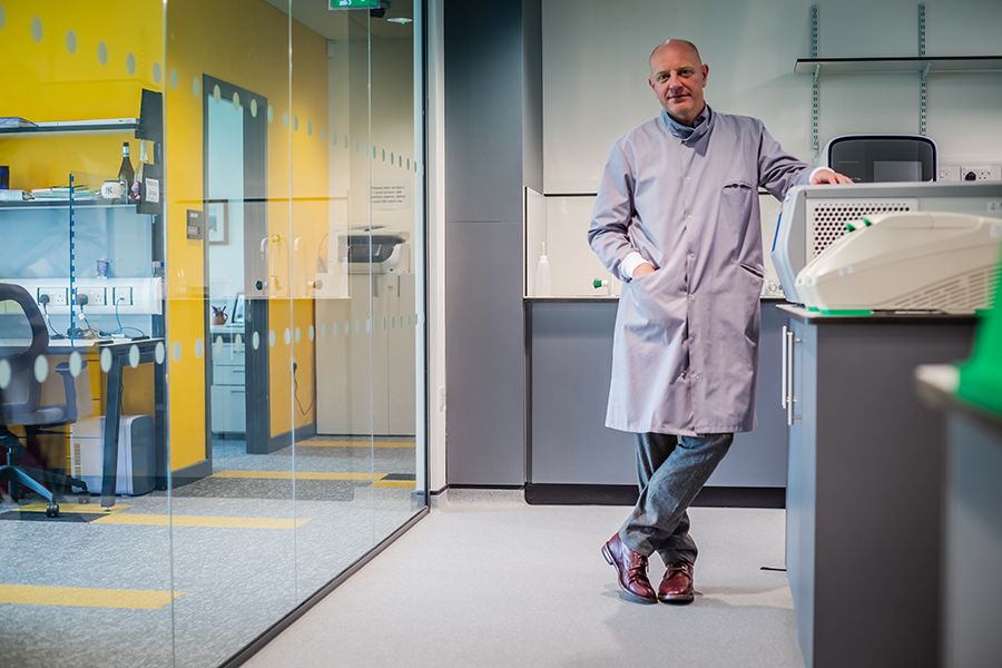 Stephen Baker in laboratory