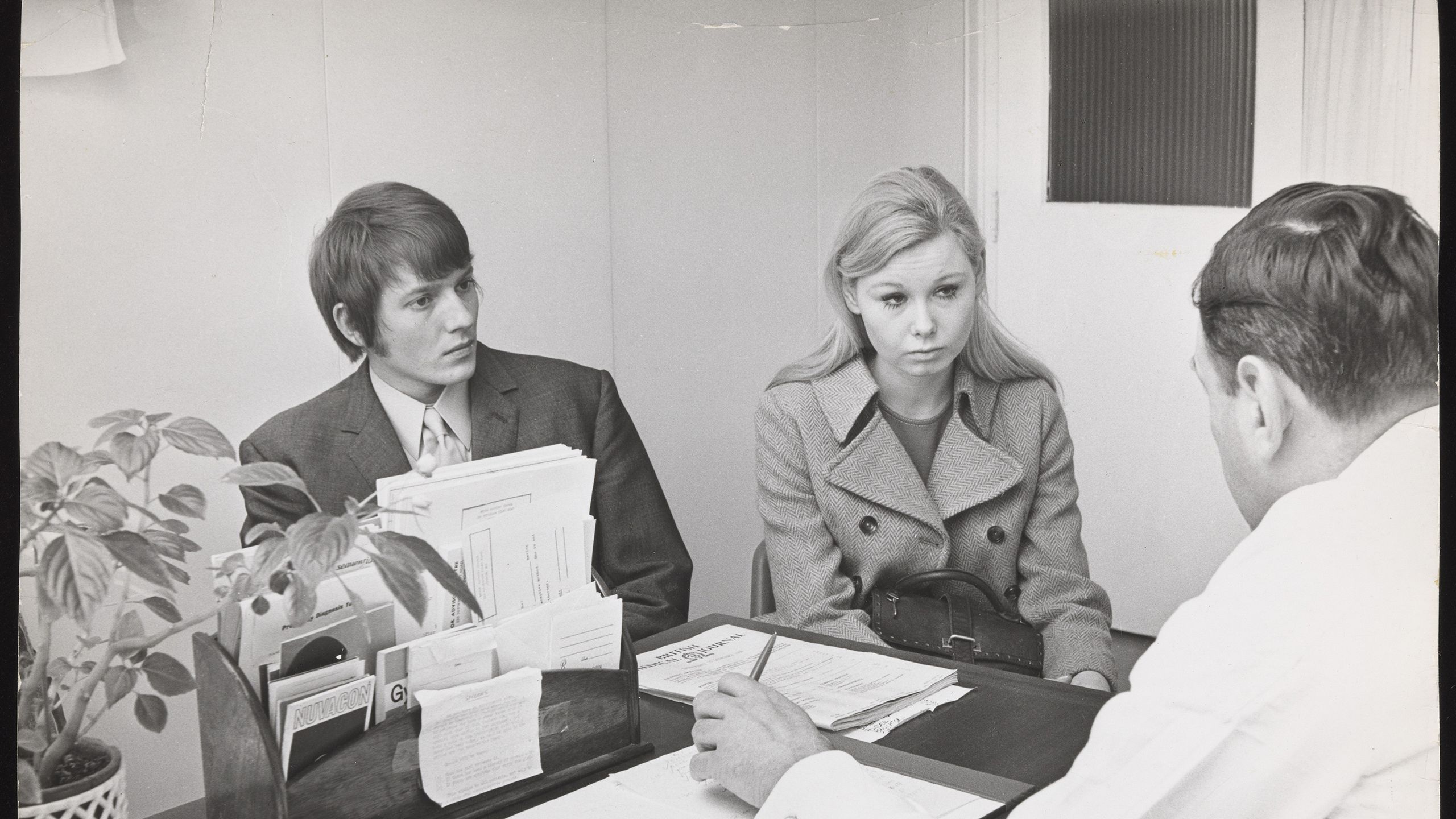 A couple visiting a Brook Advisory Centre in the 1960s. Image courtesy of Brook