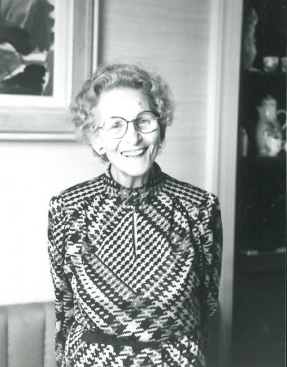 Helen Brook (1907 – 1997) in the 1980s. Image courtesy of Brook