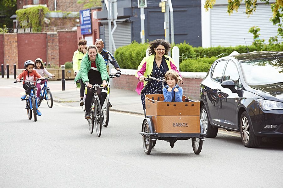 Family-friendly cycling, Manchester. Credit: Transport for Greater Manchester