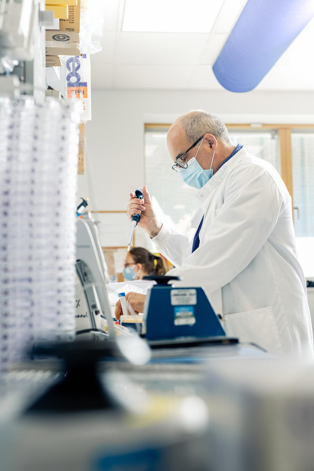 Professor Steve Jackson in his lab