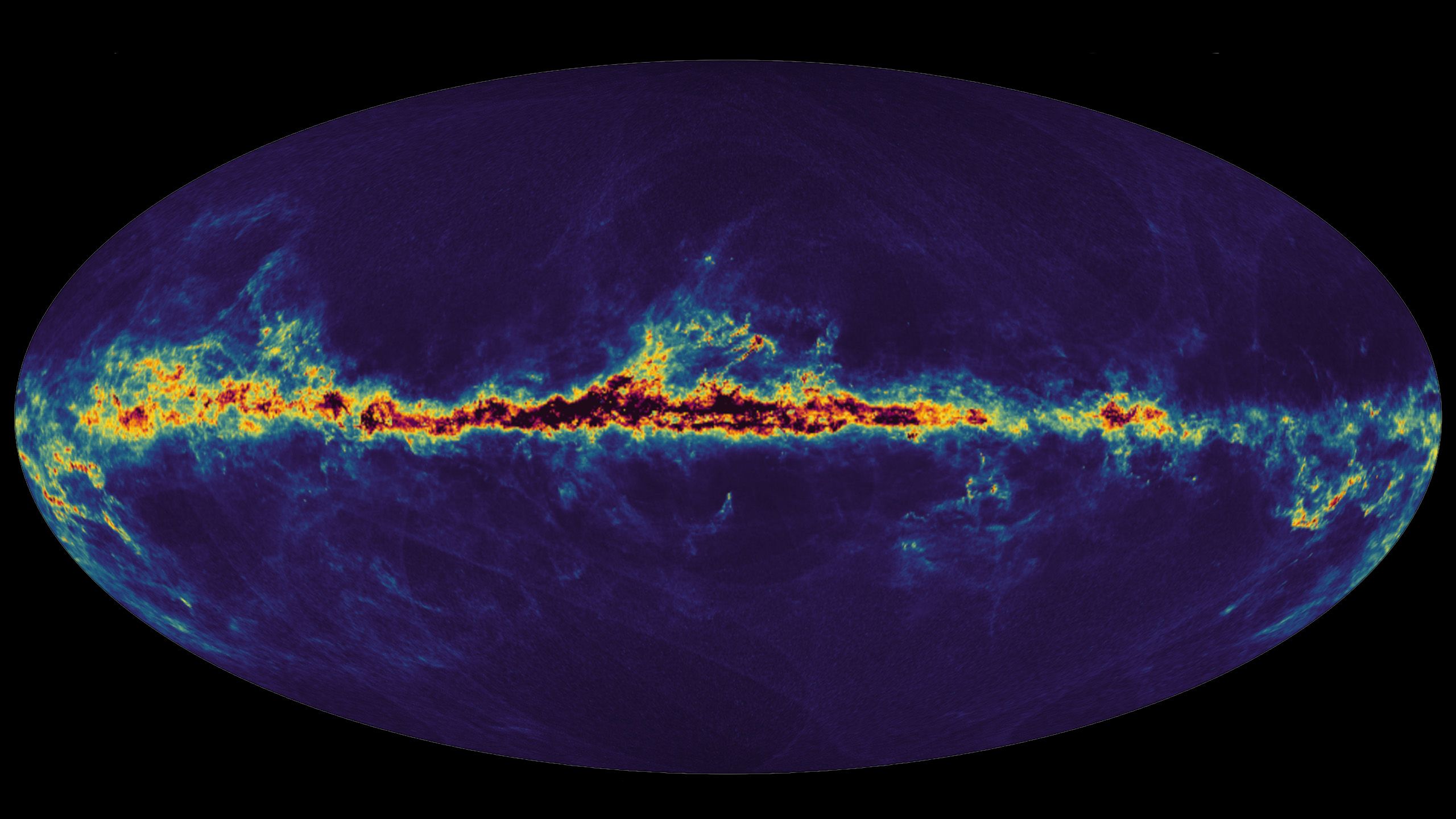 Gaia map of interstellar dust in the Milky Way. Credit: ESA/Gaia/DPAC, CC BY-SA 3.0 IGO.
