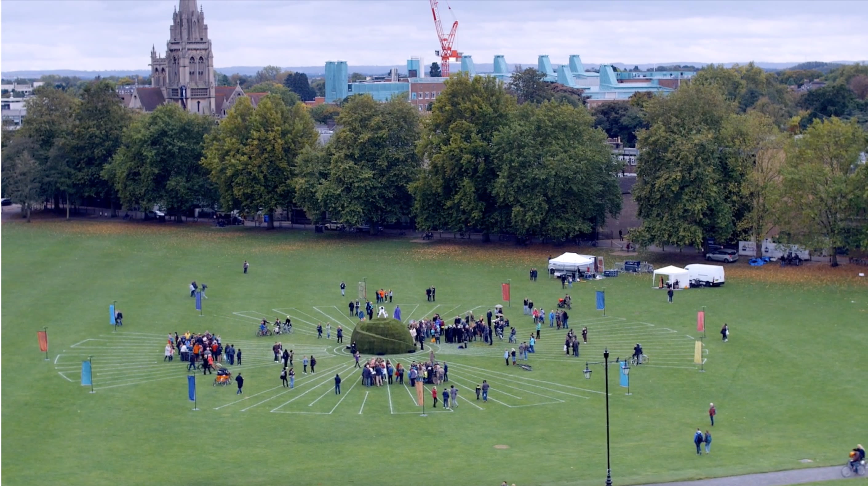A bird's eye view of Parker's Piece