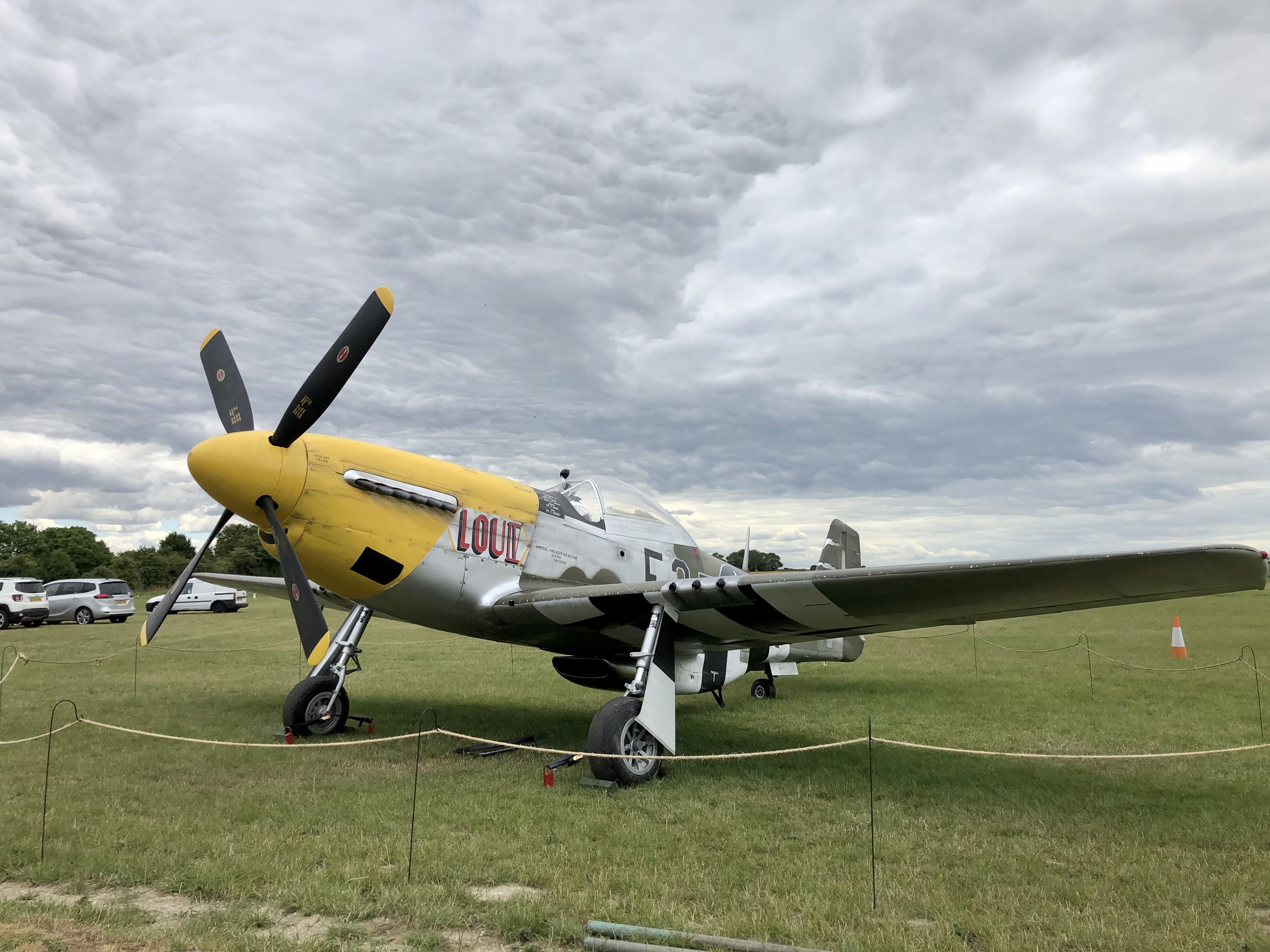 A replica P51-D Mustang on display at Bottisham Airfield Museum