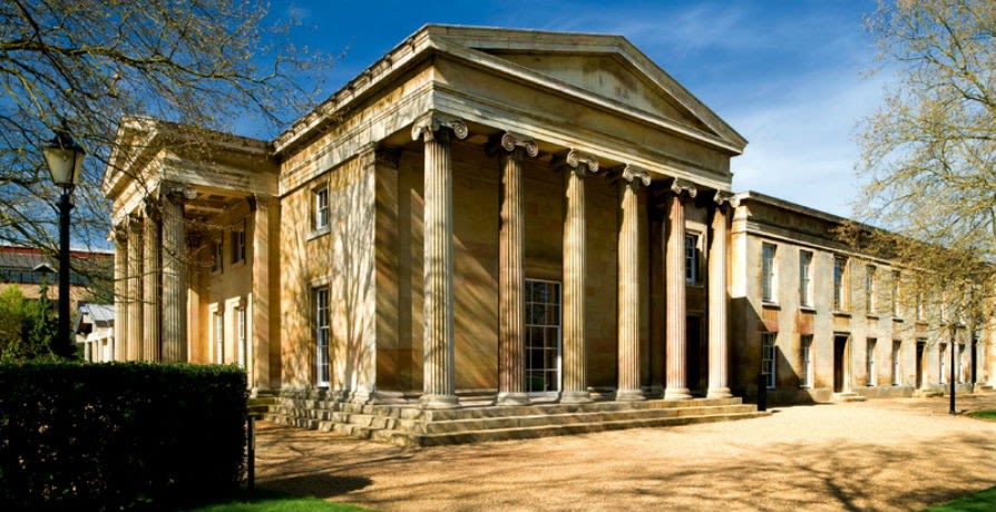 An external shot of the Hall at Downing College