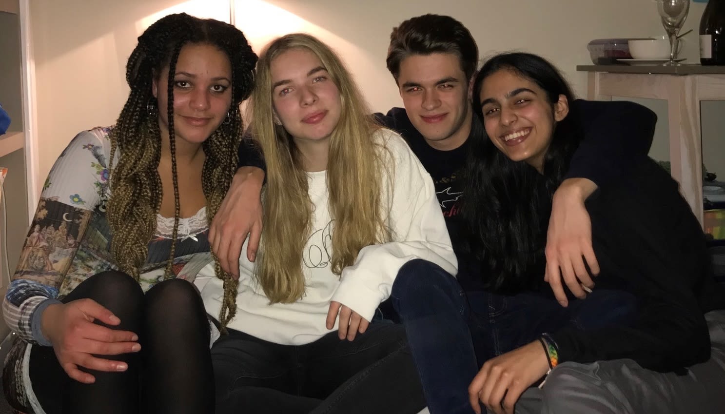 Georgia King with Cambridge University friends