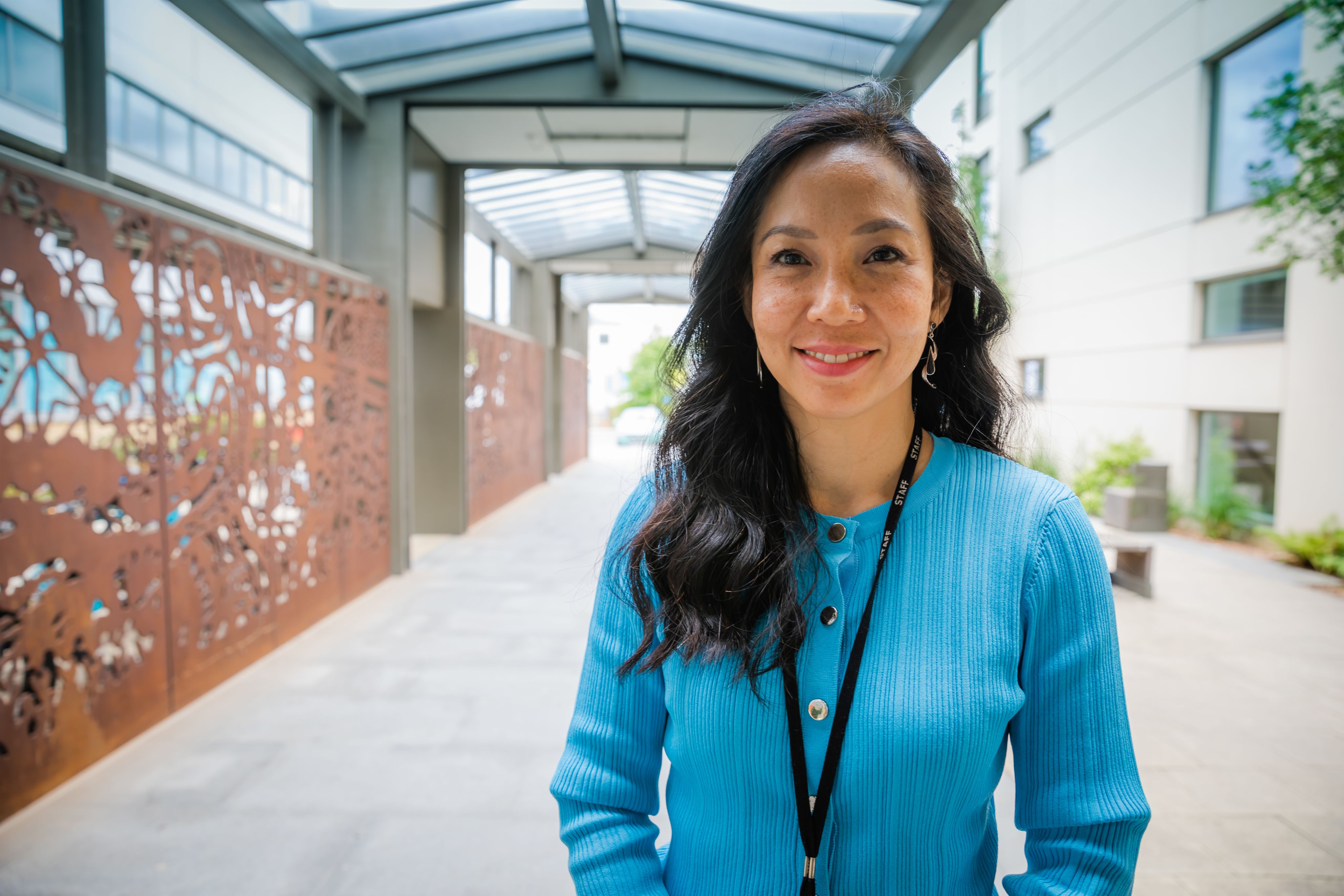 Serena Nik-Zainal outside the Addenbrooke’s Treatment Centre