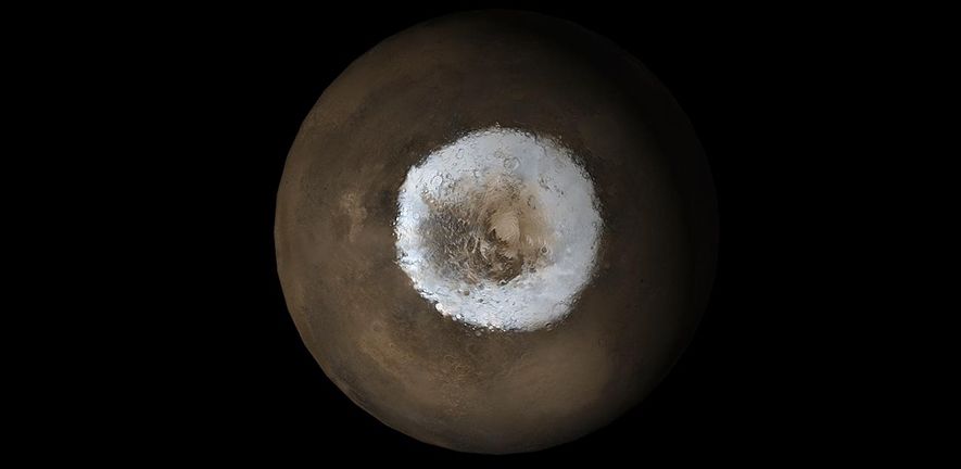 Marte a Ls 211°: regione polare meridionale