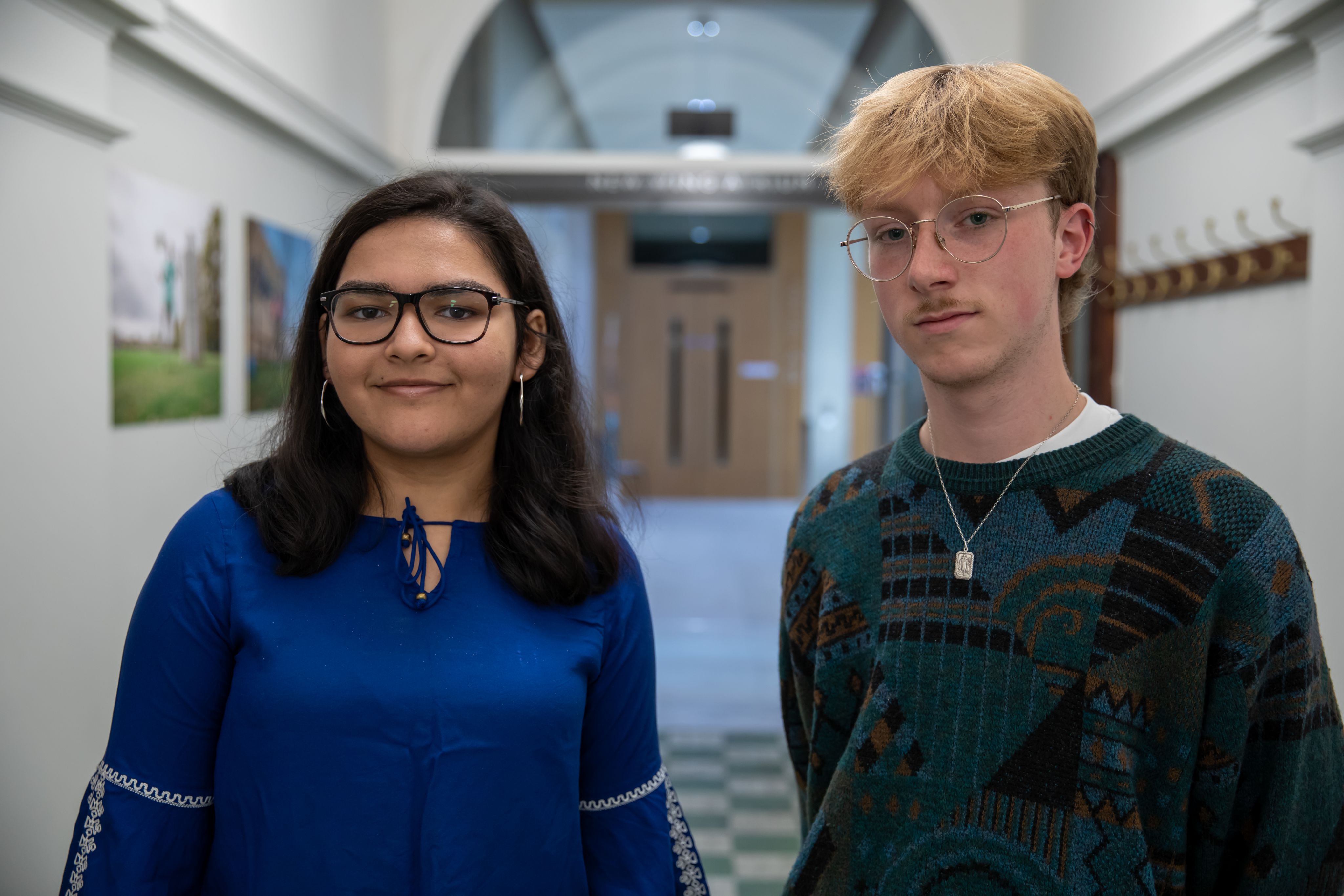 STEM SMART student mentors Asmita Niyogi and Robert Barker