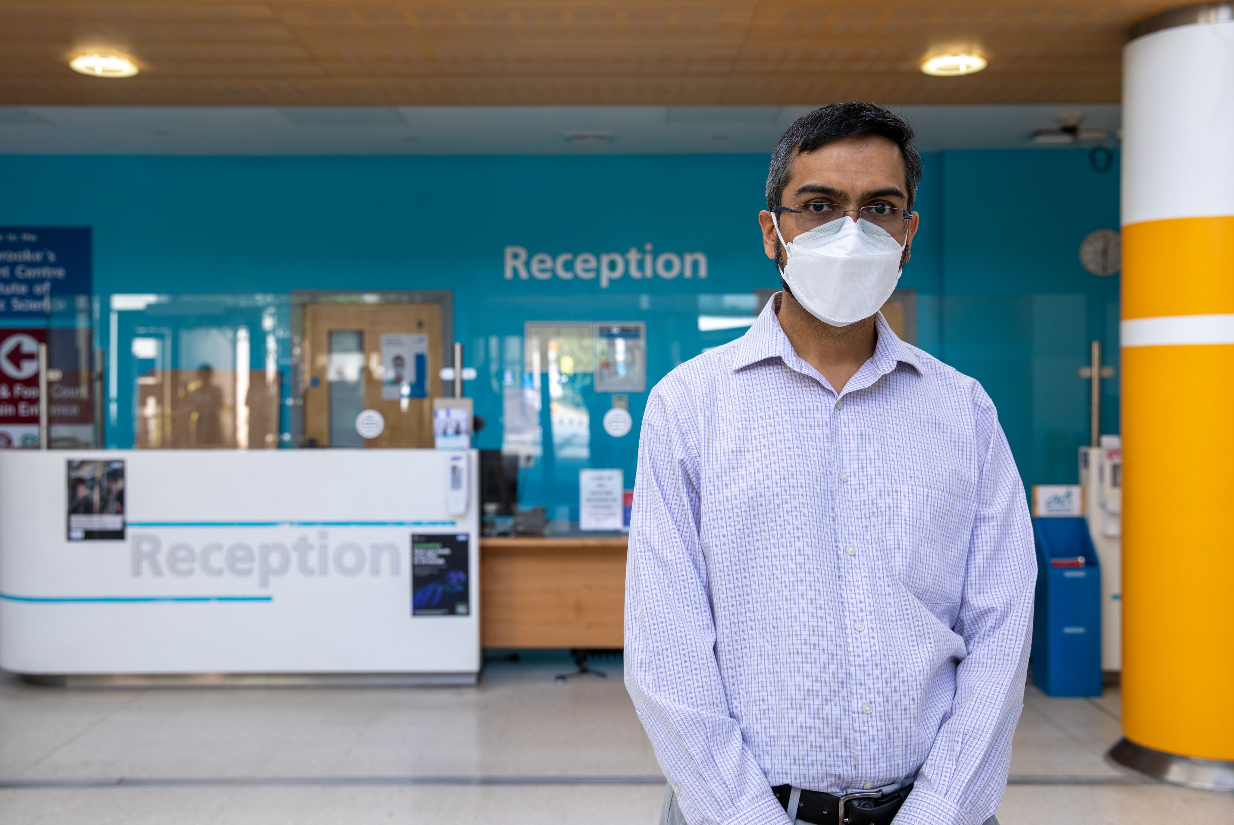 Raghib Ali inside Addenbrooke’s Treatment Centre