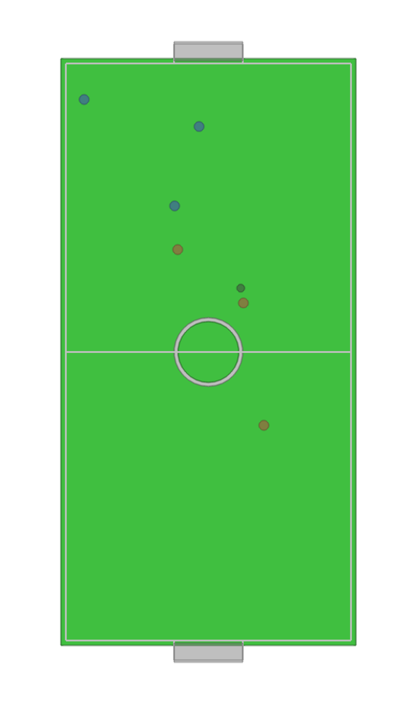 an ai football pitch with virtual players