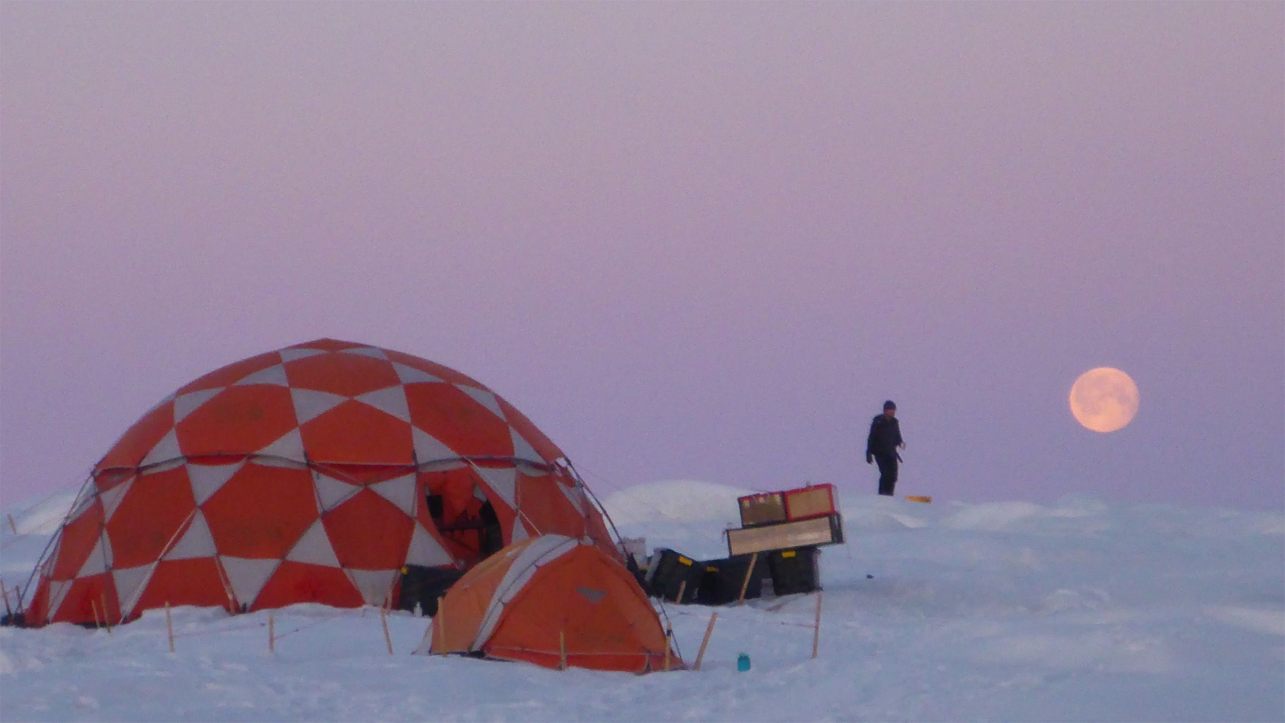 Full moon over the Greenland Ice Sheet