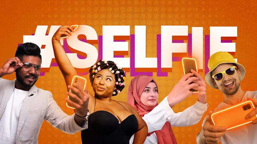 People taking selfies