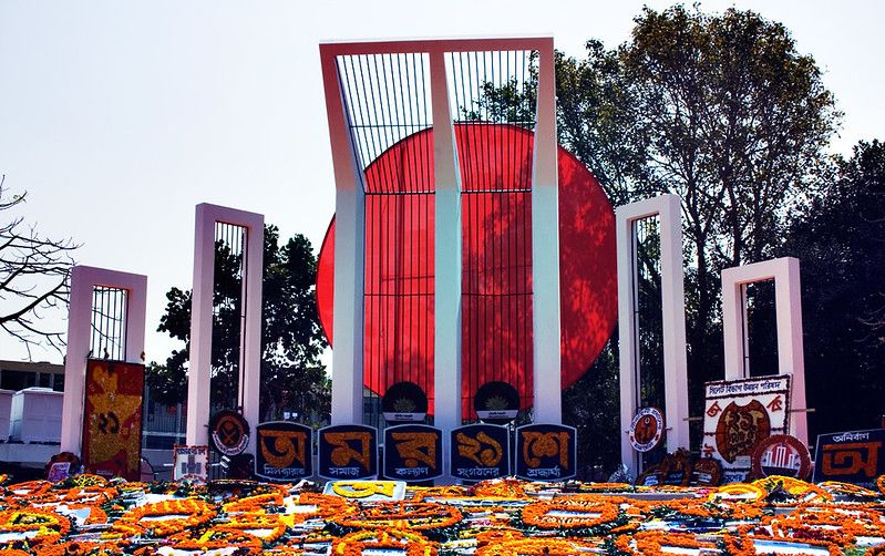 The Shaheed Minar Monument in Dhaka Credit: Mostaque Ahammed