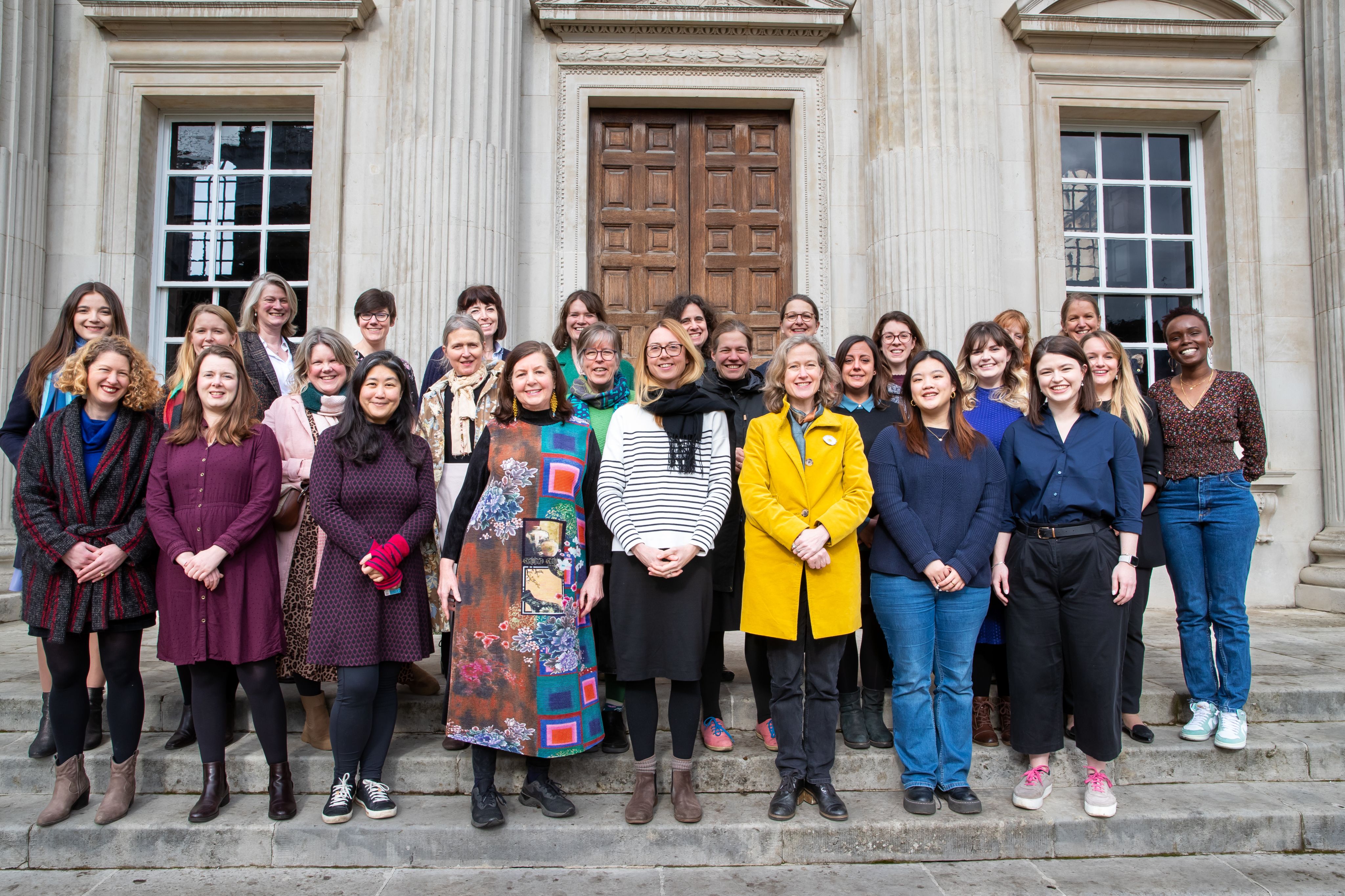 Women of Cambridge on the steps of Senate House