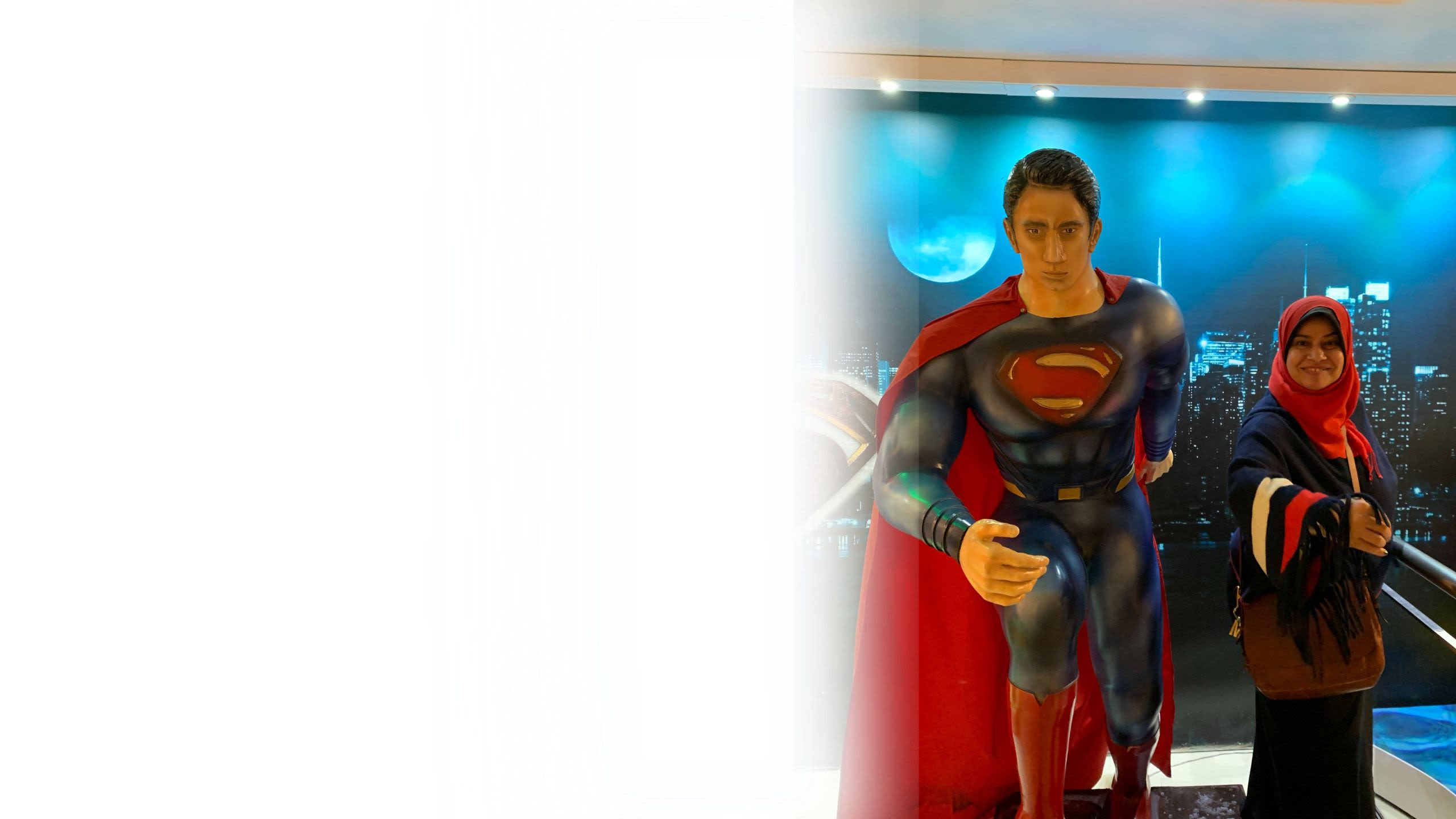 Mona Jebril with Superman