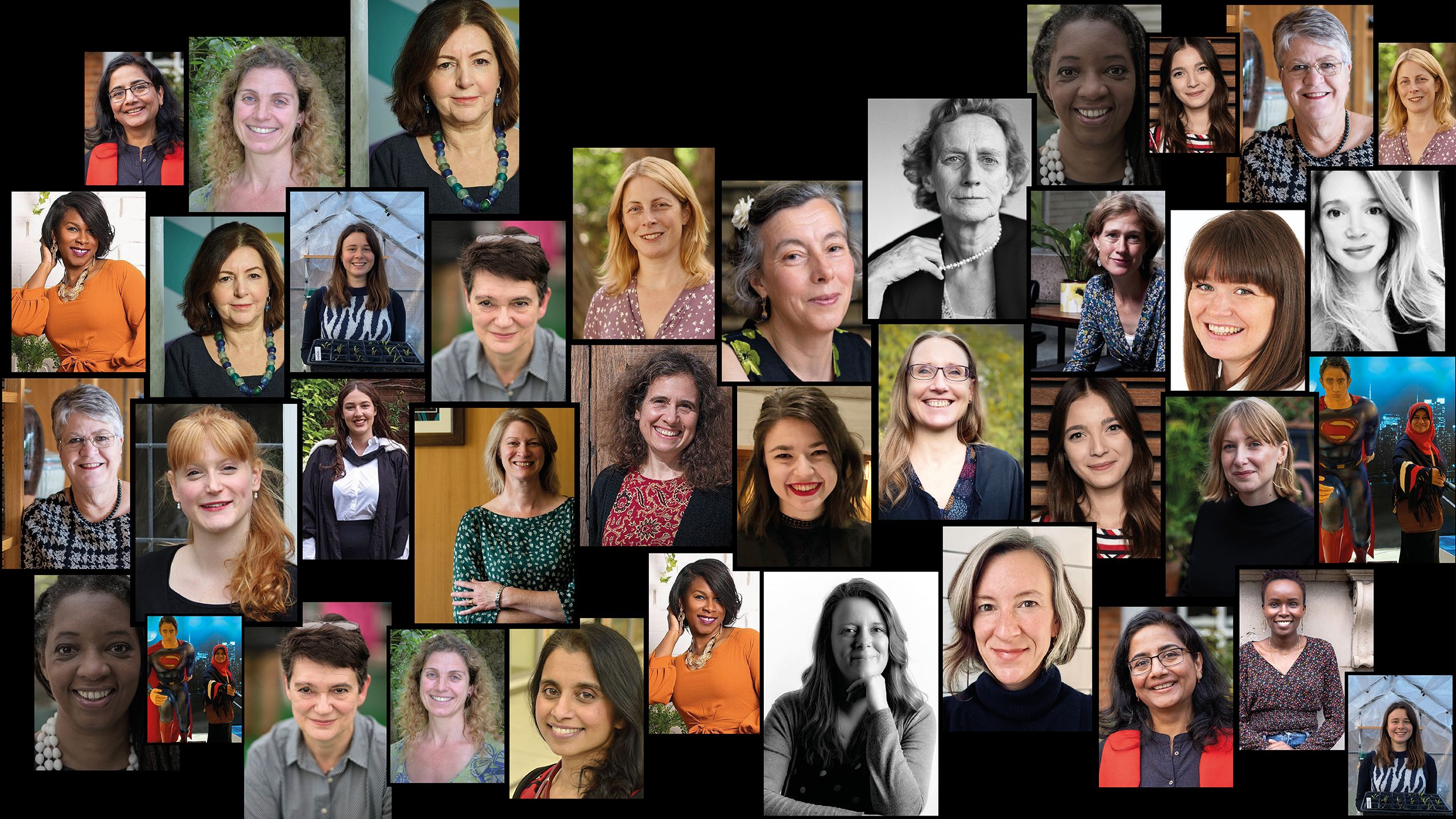 A collage of inspiring women from Cambridge University
