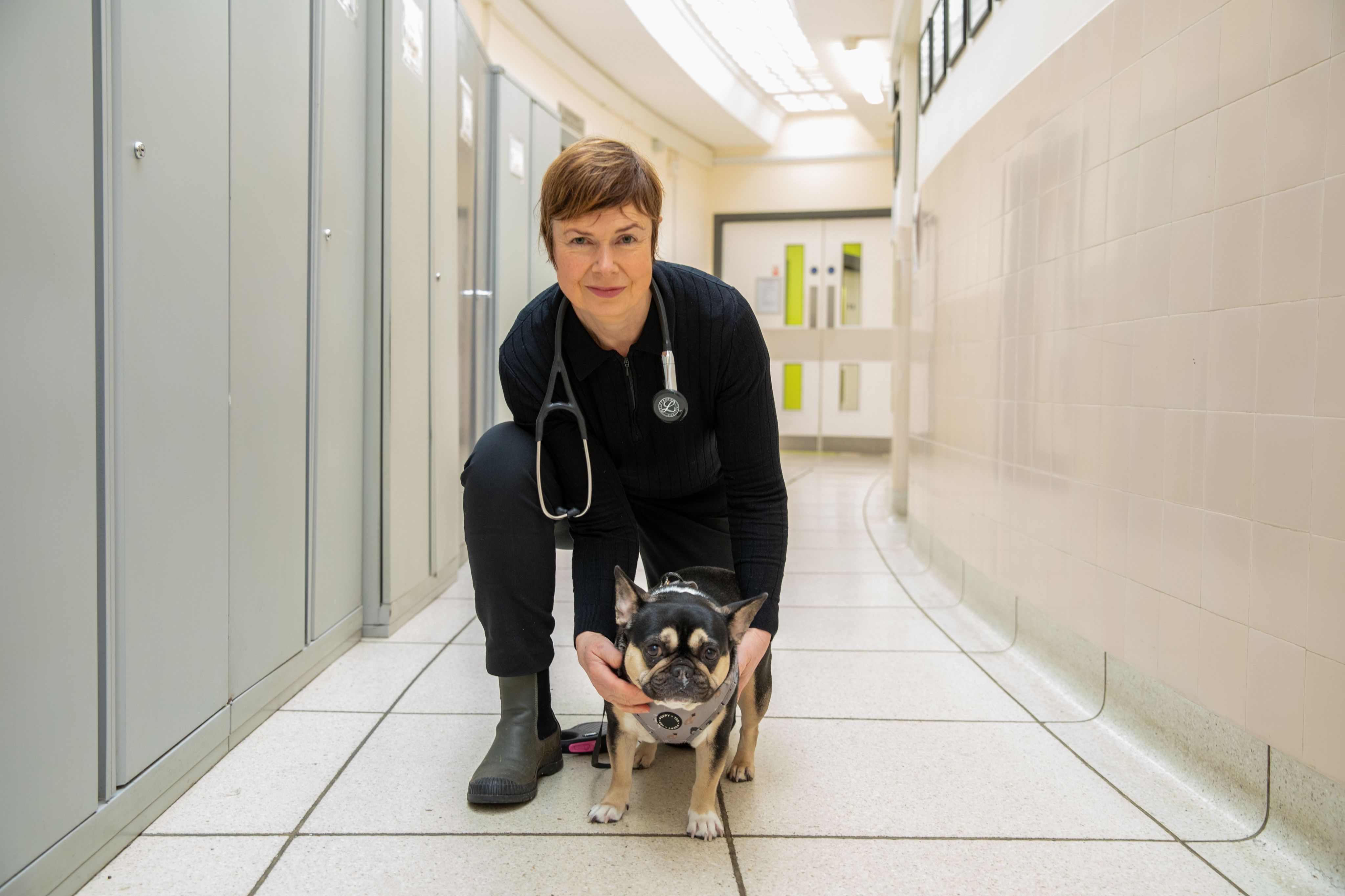 Jane Ladlow and French bulldog