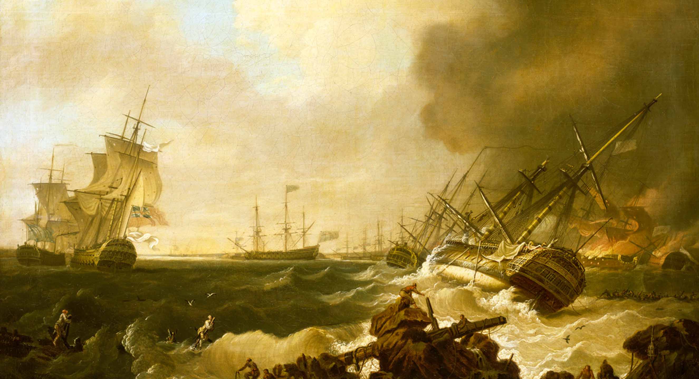 Richard Wright, The Battle of Quiberon Bay, 21 November 1759 the Day After (1760). National Maritime Museum, Greenwich, London