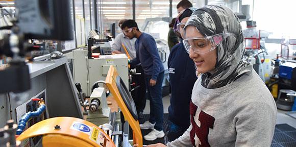 A student in the Engineering Department