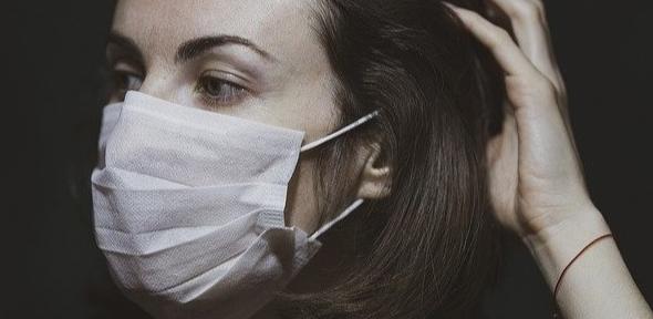 Woman in face mask