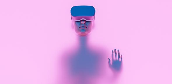 Character with VR goggles