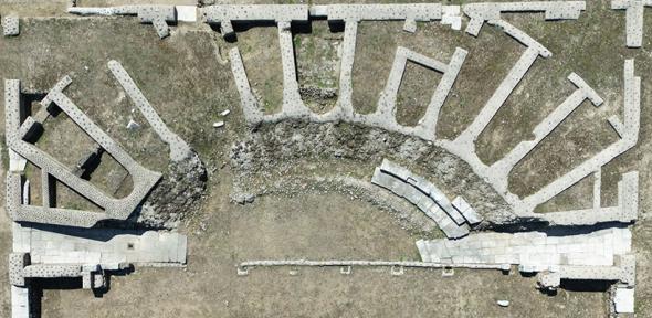 Remains of the theatre at Interamna Lirenas, Italy