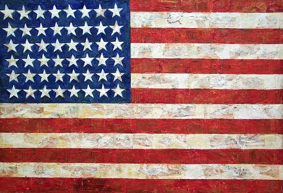 Jasper Johns, "Flag", 1954-55, MoMA, New York