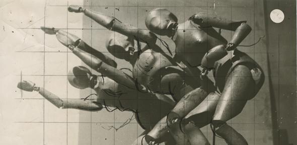  José María Sert (1874–1945), Photographic study for The Triumphs of Humanity, 1937  Gelatin silver print, with highlights in black pastel squared up, 240 x 300 mm, Private Collection