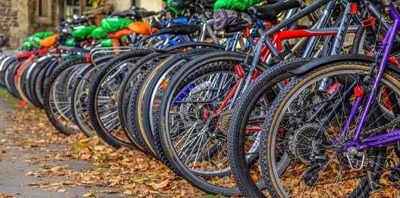 Cambridge in Autumn: Bicycles at Trinity College