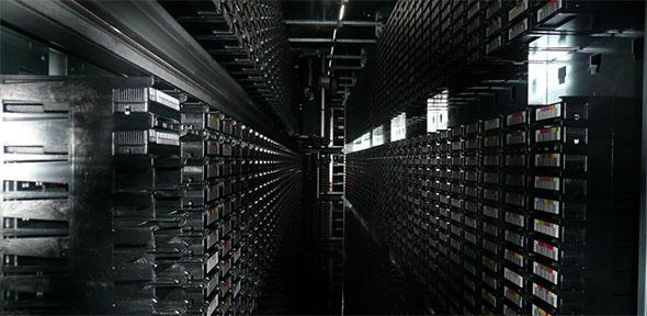 Data storage at CERN, Geneva. Superconducting spintronics could enable such facilities to process unprecedented amounts of data with a high level of energy-efficiency.