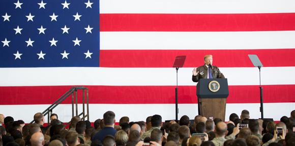 President Donald J. Trump delivers remarks at Yokota Air Base | November 5, 2017 (Official White House Photo by Shealah Craighead)